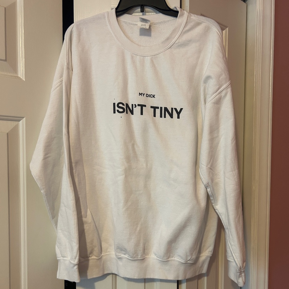 White Graphic Funny Sweatshirt